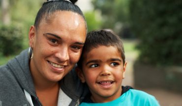 Aboriginal Woman and Four-Year-Old Boy